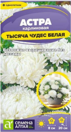 Астра Тысяча чудес белая карликовая/Сем Алт/цп 0,15 гр. - КОЛОРЛОН ВТД Новосибирск