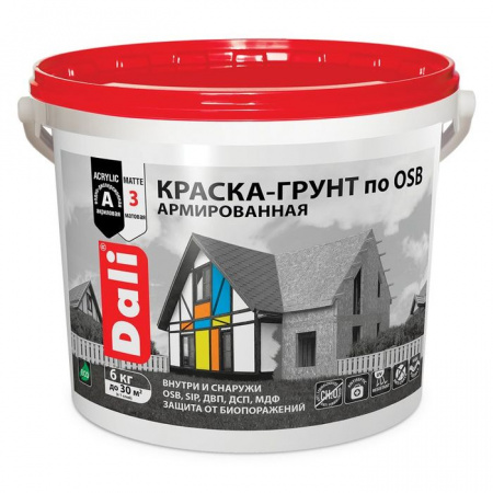 "DALI" Краска-грунт по OSB армированная (база С) - 12 кг - КОЛОРЛОН ВТД Новосибирск