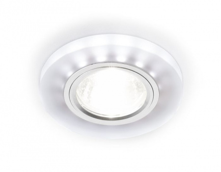 S214 WH/CH/WH матовый/хром/MR16+3W(LED WHITE) - КОЛОРЛОН ВТД Новосибирск