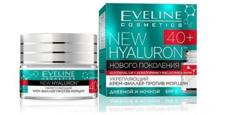 Eveline New hyaluron Крем-филлер Укрепляющий против морщин 40+, 50м - КОЛОРЛОН ВТД Новосибирск