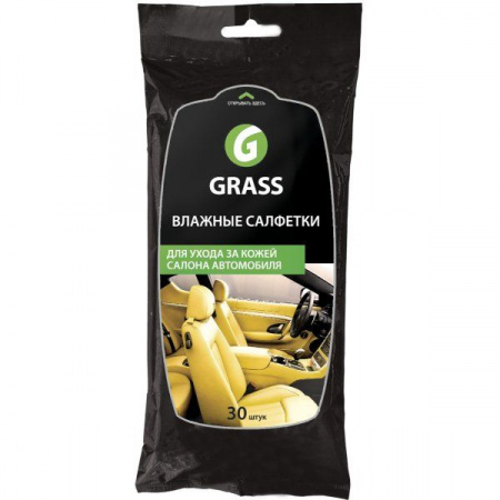 GRASS Салфетки влажные для кожаного салона (30шт) - КОЛОРЛОН ВТД Новосибирск