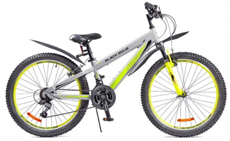 Велосипед BLACK AQUA Cross 2481 V matt 24" (серый-лимонный) - КОЛОРЛОН ВТД Новосибирск