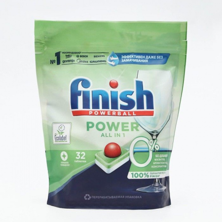 ***FINISH 0% Таблетки бесфосфатные д/ПММ 32шт - КОЛОРЛОН ВТД Новосибирск