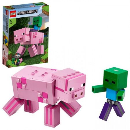 21157Игрушка Minecraft™ Большие фигурки Minecraft, Свинья и Зомби-ребёнок - КОЛОРЛОН ВТД Новосибирск