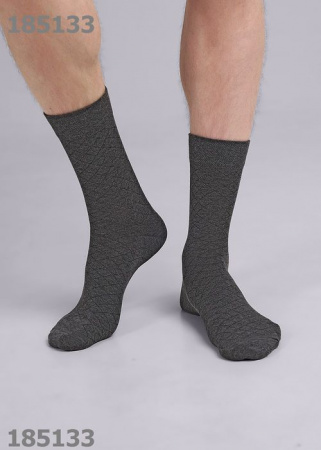 CLEVER К3401Л Носки мужские (Fashion база июль24), 25, Меланж т.серый - КОЛОРЛОН ВТД Новосибирск