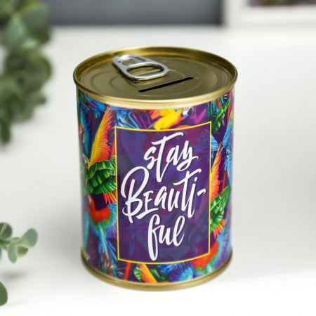 Копилка-банка металл "Stay beautiful" 5222888 - КОЛОРЛОН ВТД Новосибирск