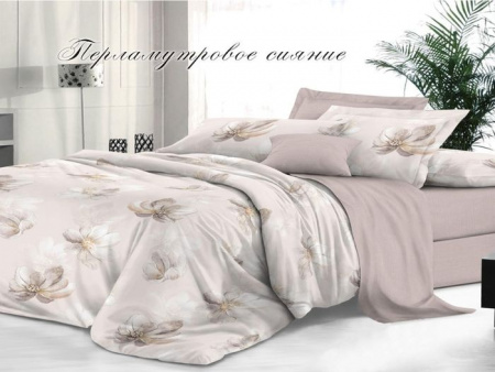 КПБ 1,5-ный "Sateen De Luxe", сатин, Перламутровое сияние - КОЛОРЛОН ВТД Новосибирск