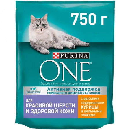 750Г СУХОЙ КОРМ PURINA Д/К КРАСИВАЯ ШЕРСТЬ КУРИЦА  537135 - КОЛОРЛОН ВТД Новосибирск