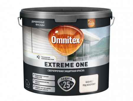 Краска для дерева Omnitex Extreme One BС 2,35л - КОЛОРЛОН ВТД Новосибирск