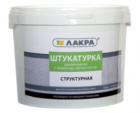 Штукатурка структурная декоративная с эффектом "зернистости" Белый 15кг Л-С - КОЛОРЛОН ВТД Новосибирск