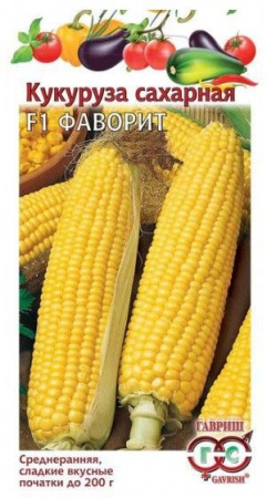Кукуруза Фаворит F 1 сахарная 5г (Гавриш) ЦП - КОЛОРЛОН ВТД Новосибирск
