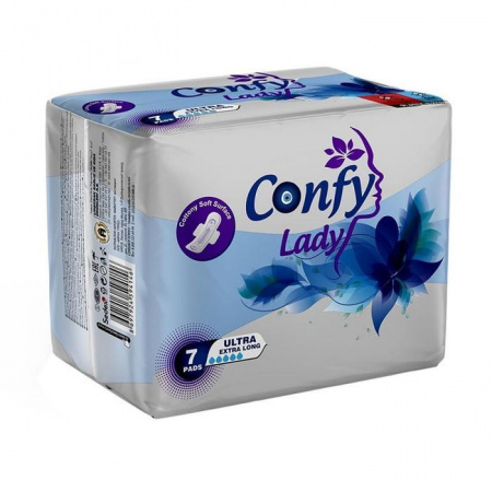Confy Lady Гигиенические женские прокладки ULTRA EXTRALONG, 7шт - КОЛОРЛОН ВТД Новосибирск