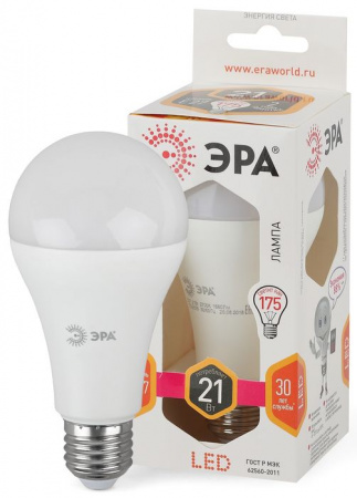 21W Led Эра A65-827-E27 Лампа (зм) - КОЛОРЛОН ВТД Новосибирск