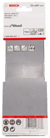 BOSCH Professional3 ШЛИФЛЕНТЫ 75x457мм K150 B.f.Wood 2608606037 - КОЛОРЛОН ВТД Новосибирск