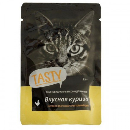 Tasty  влаж.д/кошек 85г курица в желе - КОЛОРЛОН ВТД Новосибирск