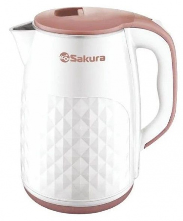 SAKURA Чайник электр SA-2165WB (2.5) бел/беж - КОЛОРЛОН ВТД Новосибирск