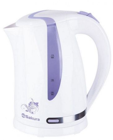 SAKURA Чайник электр SA-2318V (1.7) бел/сирен д - КОЛОРЛОН ВТД Новосибирск
