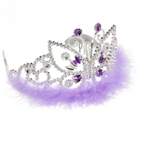 Корона "Фея Бабочка" с пухом, микс - КОЛОРЛОН ВТД Новосибирск