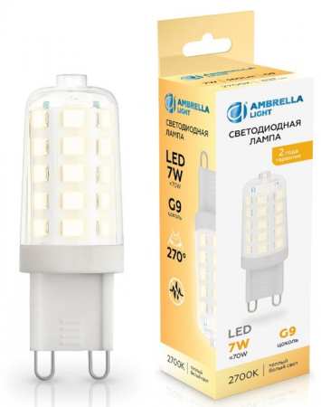 7W Лампа 100703 LED G9 7W 2700K 220-240V - КОЛОРЛОН ВТД Новосибирск