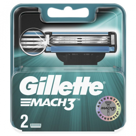 Gillette Mach3 кассеты для бритья (2шт) - КОЛОРЛОН ВТД Новосибирск