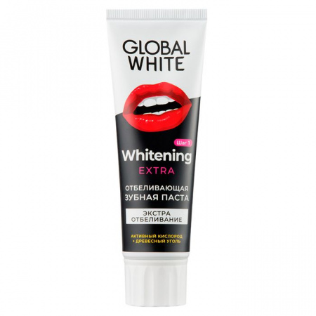 GLOBAL WHITE Зубная паста отбеливающая  extra whitening 100г - КОЛОРЛОН ВТД Новосибирск