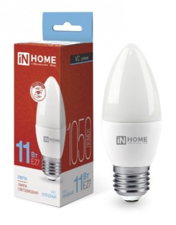 11W LED-СВЕЧА-VC 11Вт 230В Е27 6500К 1050Лм IN HOME - КОЛОРЛОН ВТД Новосибирск