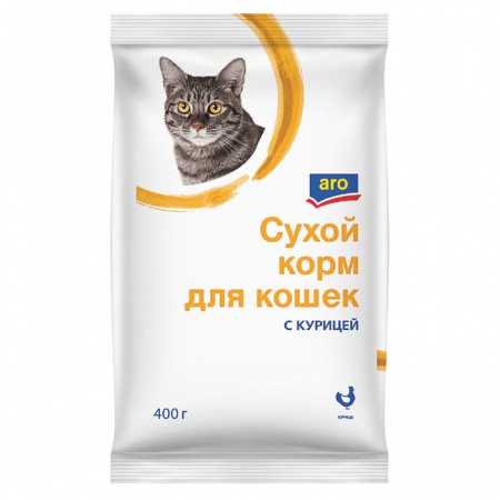 400Г СУХОЙ КОРМ ARO ДЛЯ КОШЕК КУРИЦА - КОЛОРЛОН ВТД Новосибирск