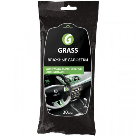 GRASS Салфетки влажные для ухода за интерьером а/м (30шт) - КОЛОРЛОН ВТД Новосибирск
