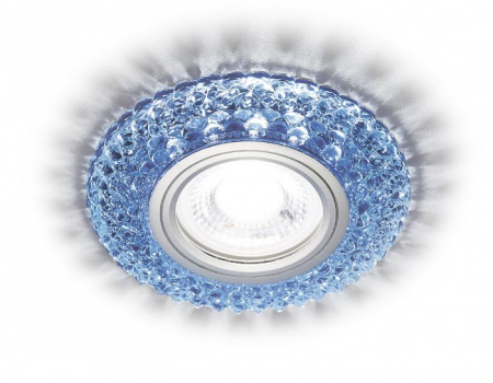 ***S291 BL/WH хром/голубой MR16+3W(LED WHITE 4200K) - КОЛОРЛОН ВТД Новосибирск