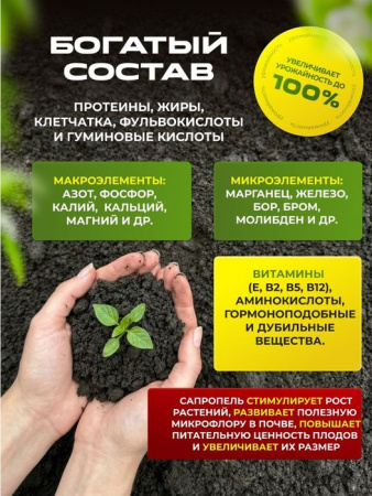 Органическое удобрение "Сапропель" 2л - КОЛОРЛОН ВТД Новосибирск