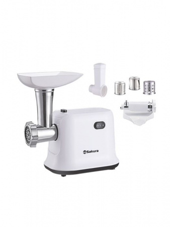 SAKURA мясорубка SA-6420STW 1500Вт реверс + компл нас - КОЛОРЛОН ВТД Новосибирск