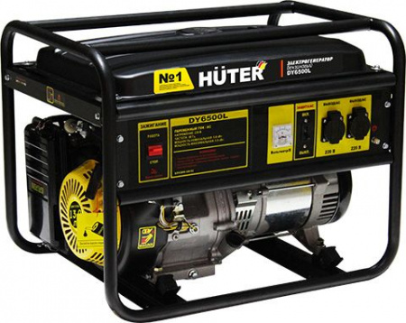 Бензоэлектрогенератор HUTER DY6500L 5 кВт, 22 л, 374г/кВтч, 4ч - КОЛОРЛОН ВТД Новосибирск