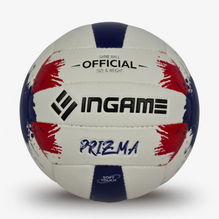 Мяч волейбольный INGAME PRIZMA  ING-224, бело-красно-синий - КОЛОРЛОН ВТД Новосибирск