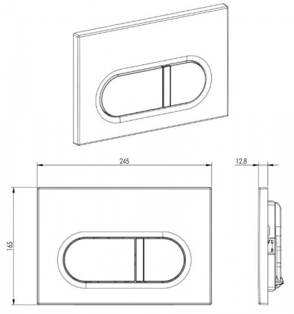 Кнопка Aquatek KDI-0000045 (016D) Черная (клавиши прямоугольные) - КОЛОРЛОН ВТД Новосибирск