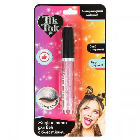 Жидкие тени для век с блестками, розовые TIK TOK GIRL  ESL61587TTG - КОЛОРЛОН ВТД Новосибирск