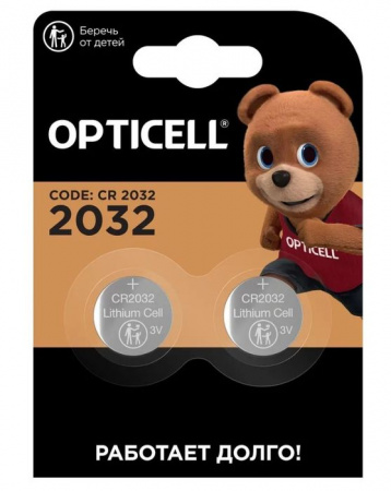 Батарейки OPTICELL 3V 2032 2шт - КОЛОРЛОН ВТД Новосибирск