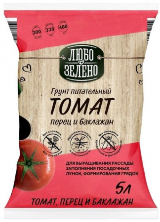 Томат Любо-Зелено 5 л Торфогрунт - КОЛОРЛОН ВТД Новосибирск