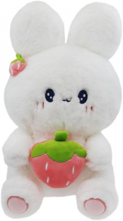 2304495001 Игрушка мягкая Зайка с клубникой  Размер: 15х10х30см (Цвет: белый) ТамТам - КОЛОРЛОН ВТД Новосибирск