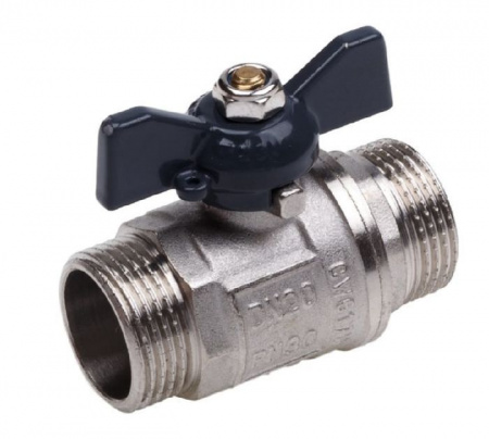 Кран шаровый 1/2"ш/ш, бабочка, AQUALINK - КОЛОРЛОН ВТД Новосибирск