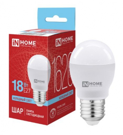 18W LED-ШАР-VC 18Вт 230В E27 6500K 1620Лм IN HOME - КОЛОРЛОН ВТД Новосибирск