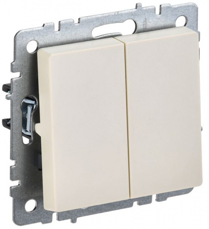 IEK BRITE Переключатель 2кл. 10А бежевый - КОЛОРЛОН ВТД Новосибирск