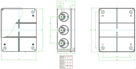 GreenEl Распред коробка 240х195х90мм открытой установки серая IP55 GE41272 - КОЛОРЛОН ВТД Новосибирск