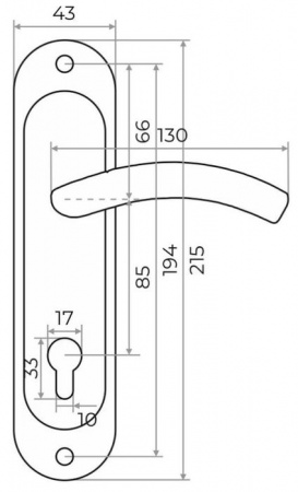 Ручка на планке HD-85112C-L23 SN (никель) MARLOK - КОЛОРЛОН ВТД Новосибирск