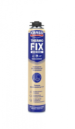 Клей-пена KRASS Professional ThermoFix для теплоизоляционных работ 0,75л Беларусь - КОЛОРЛОН ВТД Новосибирск