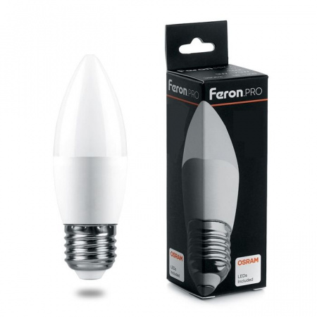 9W Led Feron 38062 E27 2700K C37 свеча OSRAM Лампа - КОЛОРЛОН ВТД Новосибирск