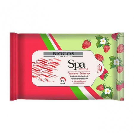 Салфетки влажные SPA Aroma/лесная ягода уп.15 - КОЛОРЛОН ВТД Новосибирск