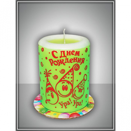 ***2027 свеча-сюрприз "с днем рождения" арома мед /1/ - КОЛОРЛОН ВТД Новосибирск