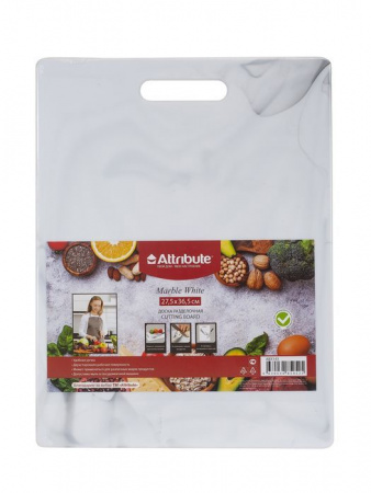 ABX143  Доска разделочная MARBLE White 27,5х36,5см - КОЛОРЛОН ВТД Новосибирск
