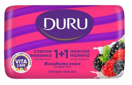 Duru 1+1 SOFT SENS мыло "Малина-Ежевика" 80г - КОЛОРЛОН ВТД Новосибирск