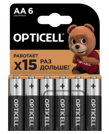 Батарейки OPTICELL Basic AA 6шт - КОЛОРЛОН ВТД Новосибирск